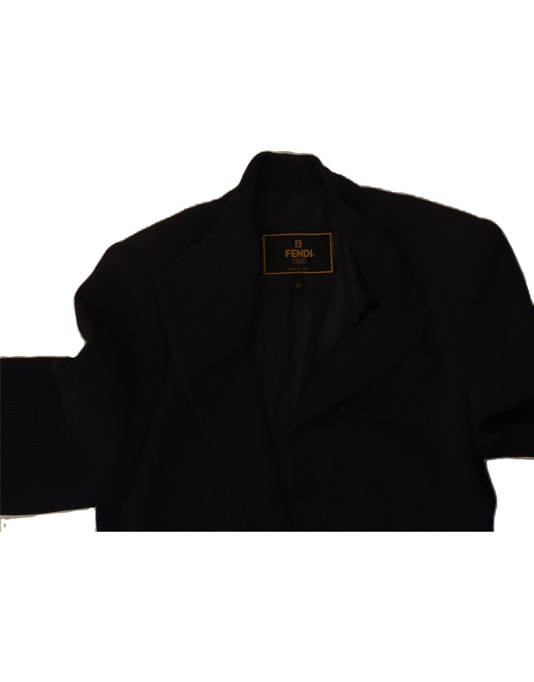 FENDI Womens 1 Button Blazer Jacket IT 40 Small Navy Blue Acetate Classic Vintage Fendi and Second-Hand Fendi from Messina Hembry 