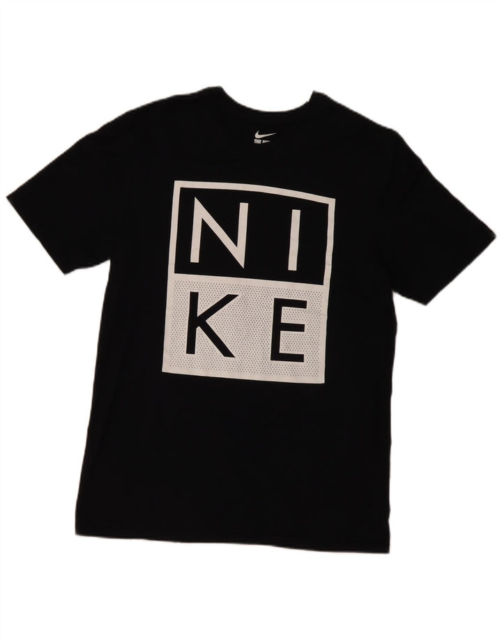 Tricou grafic Nike pentru bărbați Top mediu negru bumbac