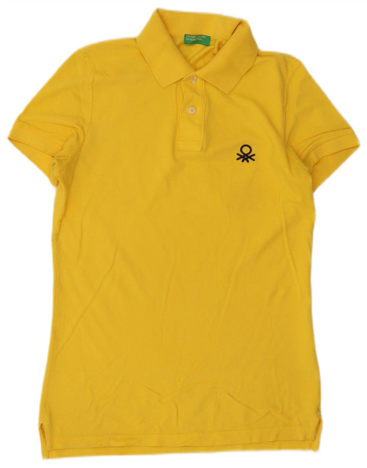 Tricou polo Benetton pentru bărbați, galben mic