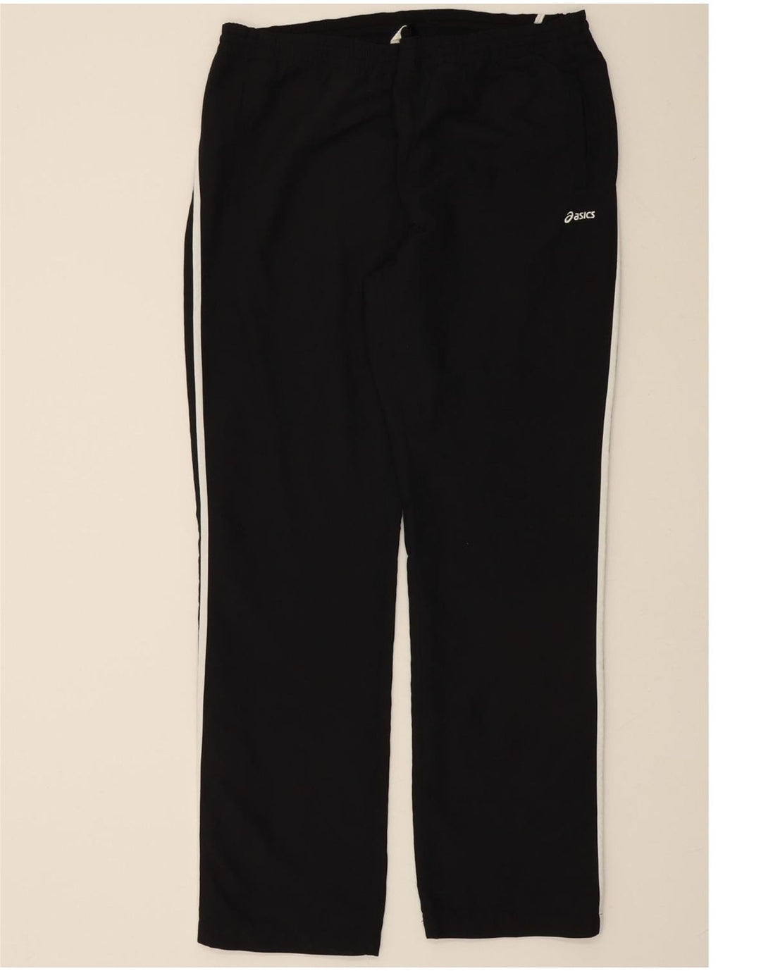 ASICS Mens Tracksuit Trousers XL Black Polyester Vintage Asics and Second-Hand Asics from Messina Hembry 