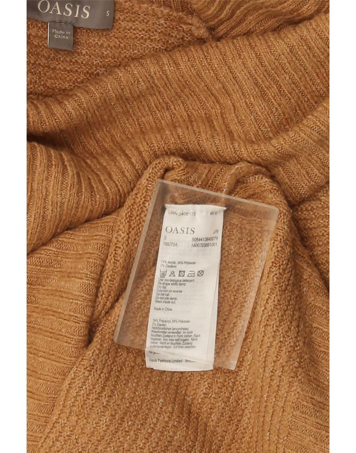 Pulover pentru femei Oasis, supradimensionat, cu gât rulat, UK 10 Mic Bej Acrilic