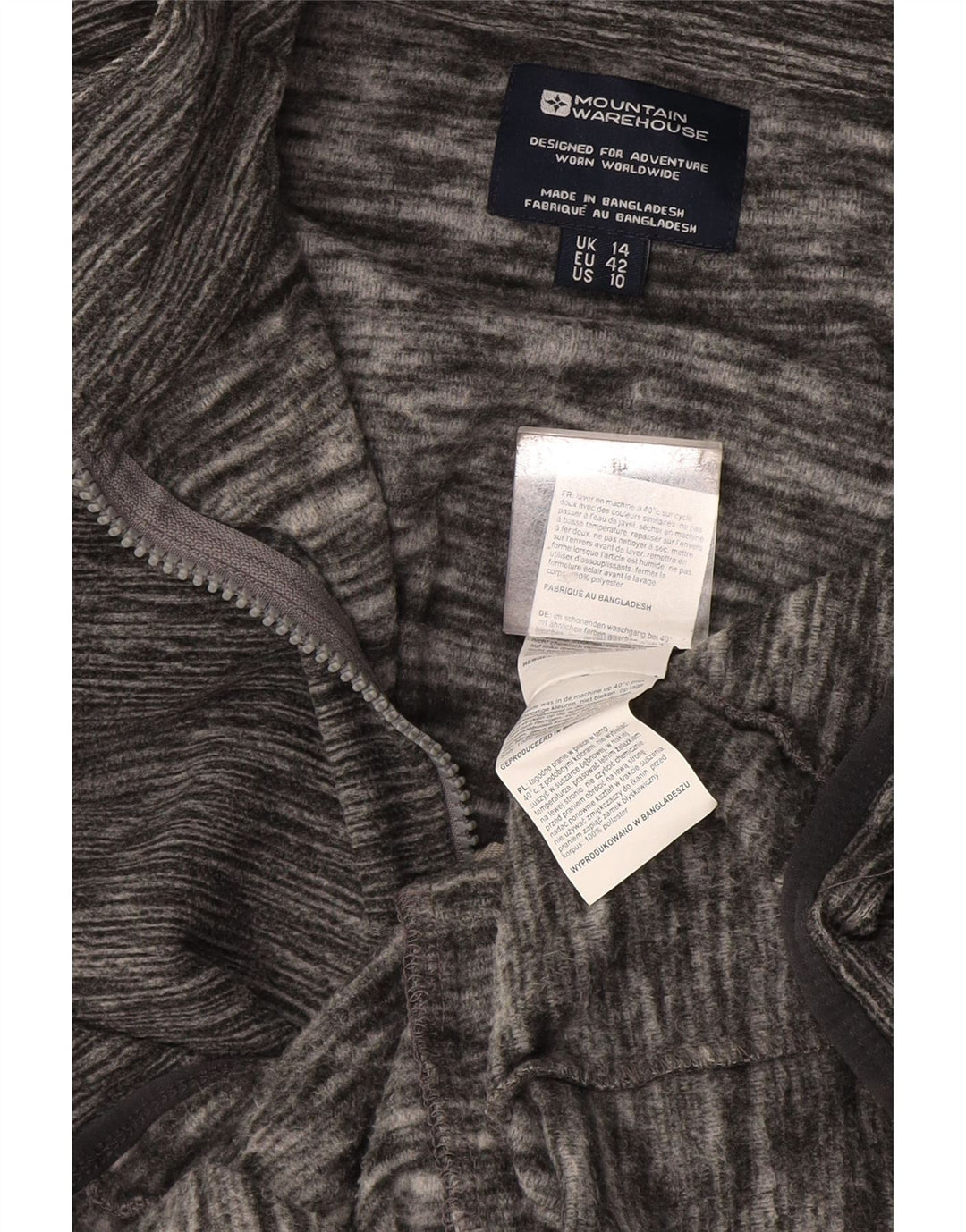 Jachetă din lână pentru femei Mountain Warehouse UK 14, mare, gri poliester pătat