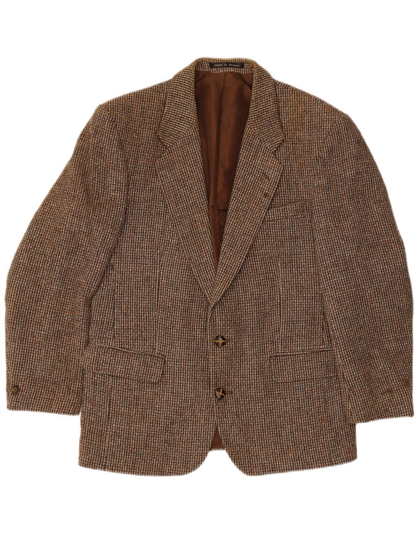 Jachetă pentru bărbați Dunn &Co Harris Tweed Blazer UK 38 Medium Brown Houndstooth