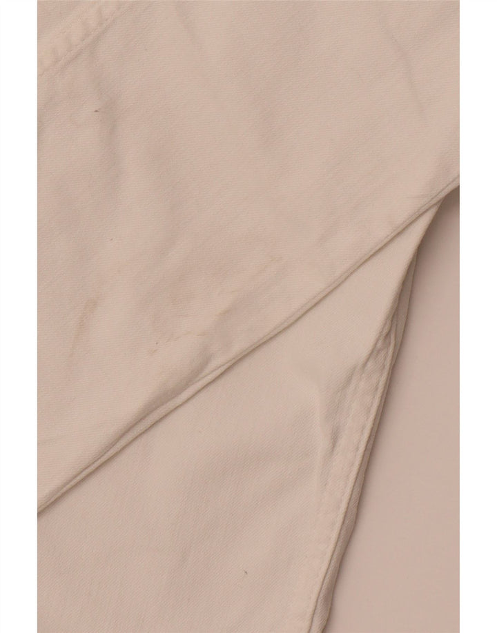 CREW CLOTHING Pantaloni slim casual pentru femei UK 12 Medium L30 L29 Alb