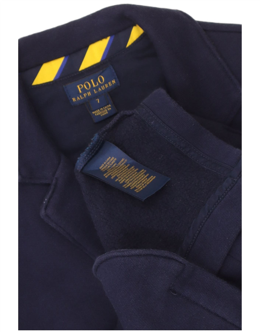 Jachetă Polo Ralph Lauren pentru băieți, cu 2 nasturi, 6-7 ani, bumbac bleumarin