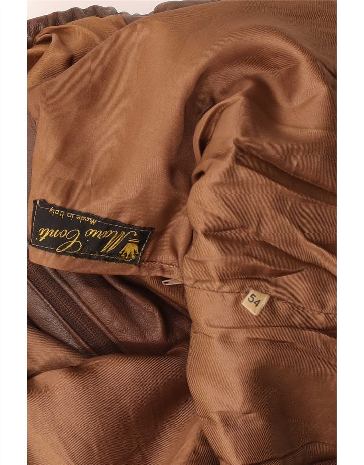 Bomber vintage pentru bărbați IT 54 2XL maro