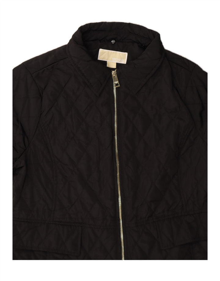MICHAEL KORS Womens Quilted Jacket UK 16 Large Black Polyester Vintage Michael Kors and Second-Hand Michael Kors from Messina Hembry 