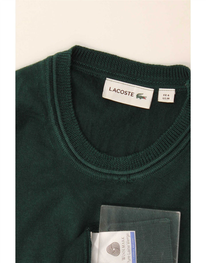 Pulover Lacoste pentru bărbați cu gâtul turnat, mărimea 4, lână verde medie