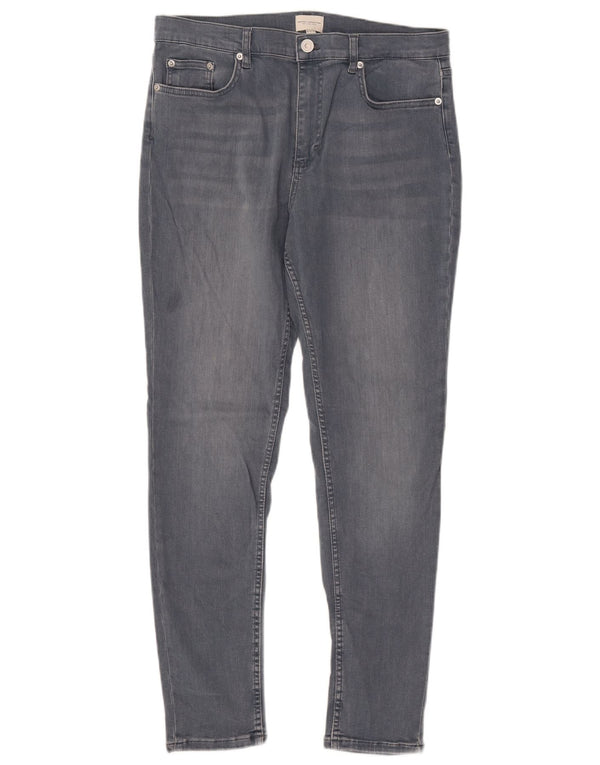 FRENCH CONNECTION Blugi subțiri pentru femei UK 16 Large W32 L29 Blue Bumbac