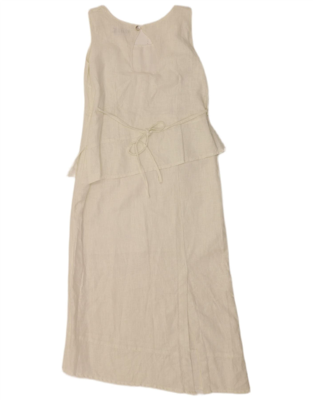Rochie asimetrică fără mâneci vintage pentru femei IT 44 in alb mediu