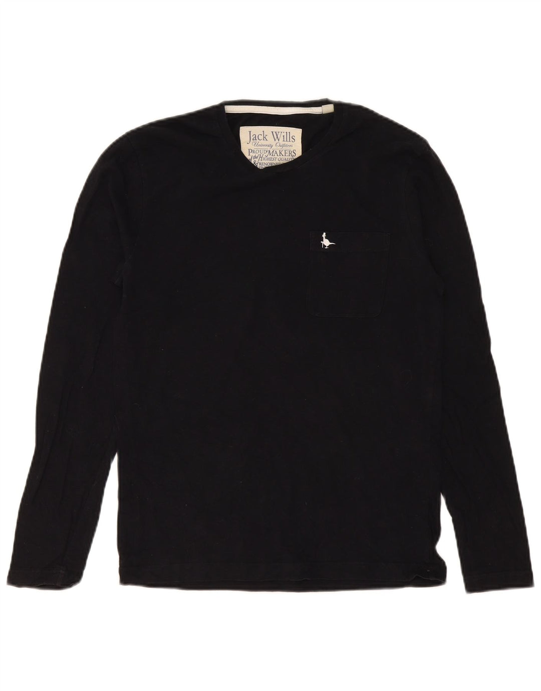 Top pentru bărbați Jack Wills cu mânecă lungă XS, bumbac negru