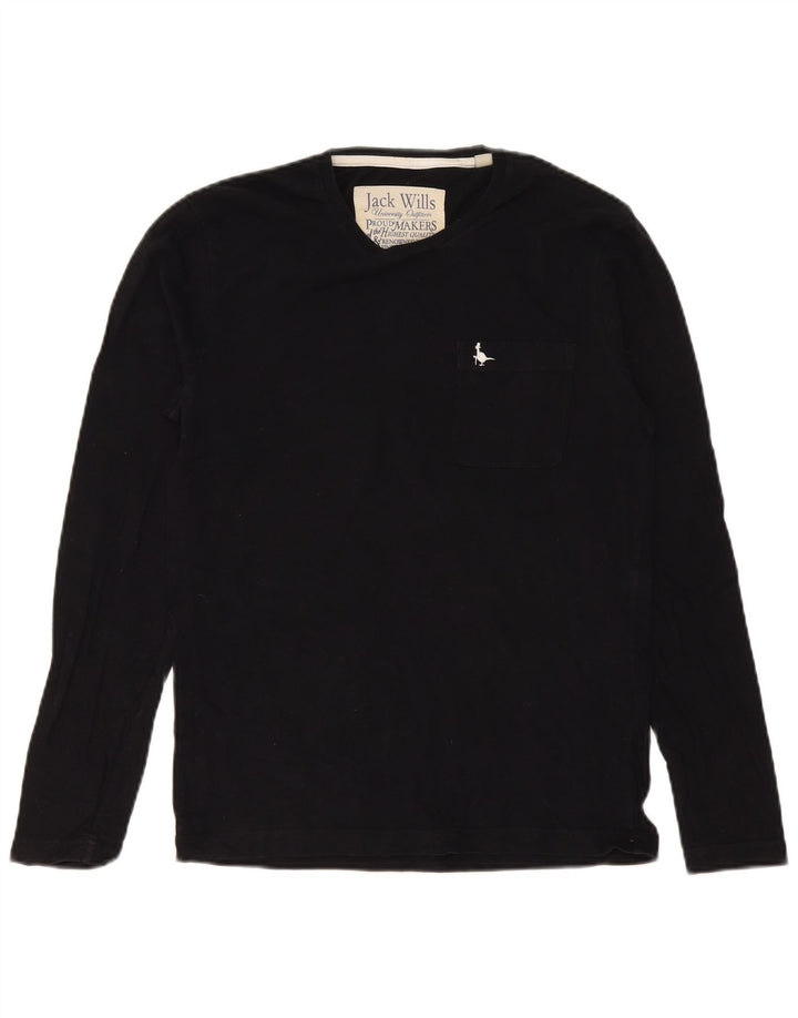 Top pentru bărbați Jack Wills cu mânecă lungă XS, bumbac negru