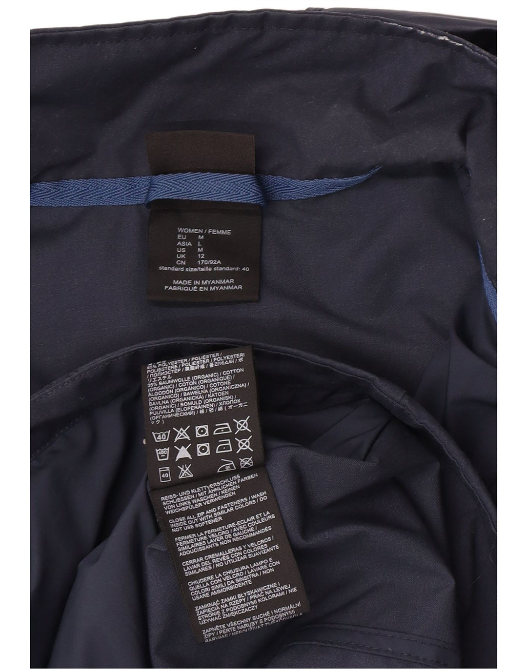 Jack Wolfskin Jachetă de vânt cu glugă pentru femei UK 12 Medium Bleumarin