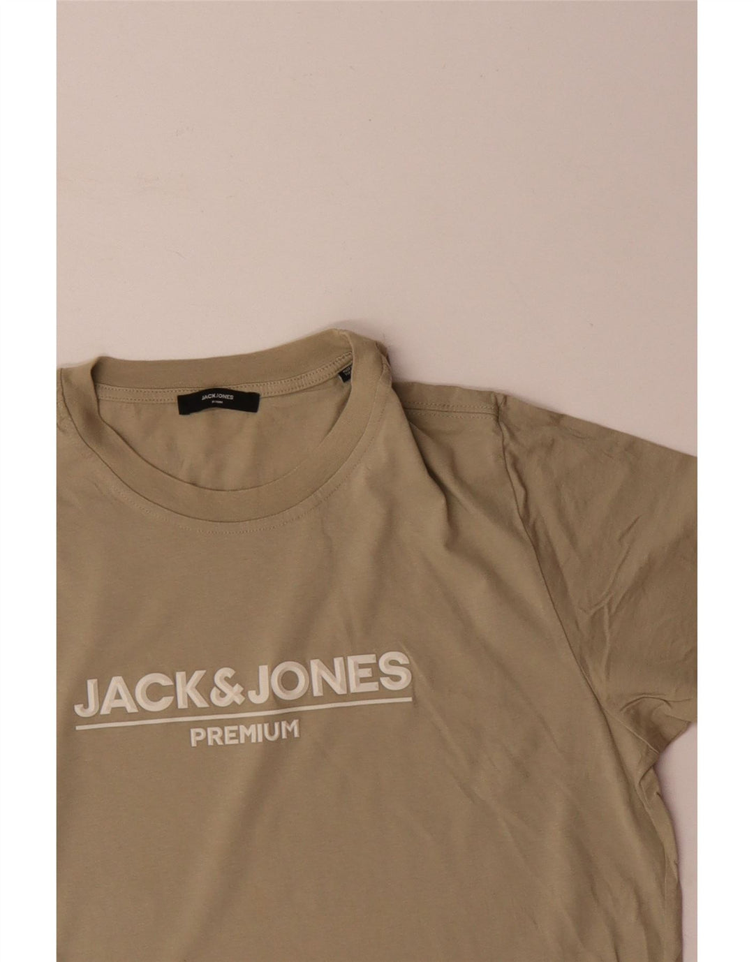 JACK & JONES Tricou grafic pentru bărbați Top Medium Bej Bumbac