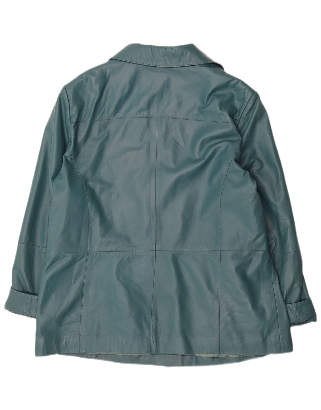Geaca de piele vintage pentru femei EU 48 2XL din piele verde