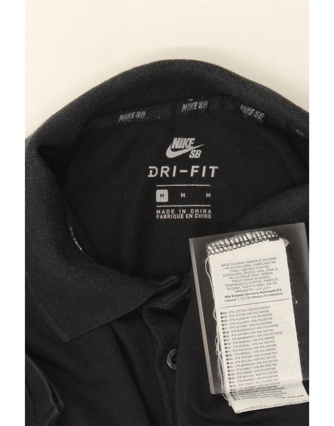 Tricou polo Nike Dri Fit pentru bărbați, bumbac mediu negru