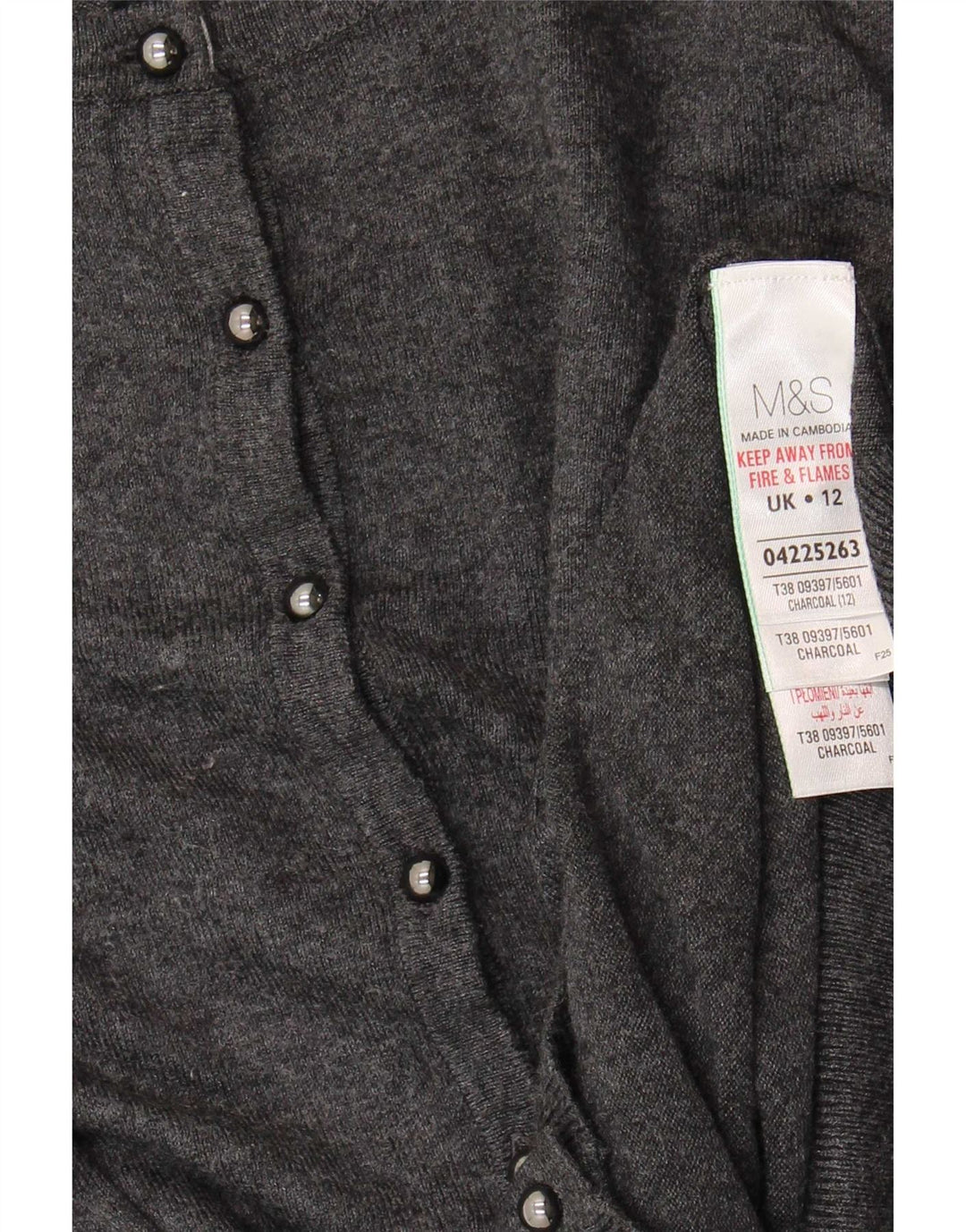 Pulover cardigan pentru femei Marks & Spencer UK 12 Medium Gri Viscose