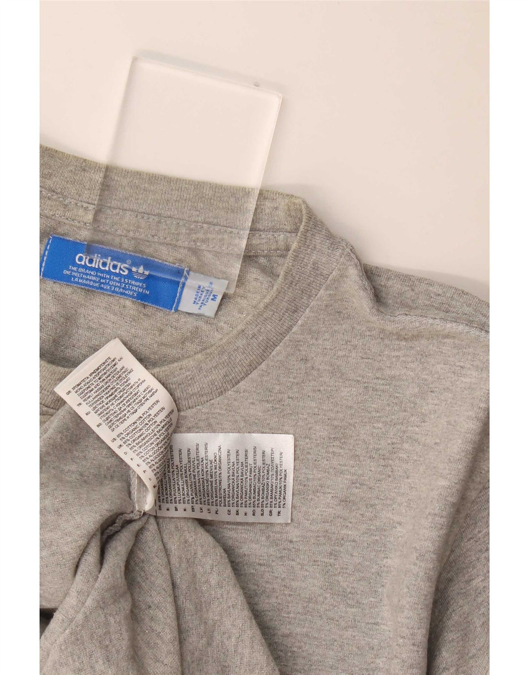 Tricou grafic pentru bărbați Adidas Top, bumbac, gri mediu