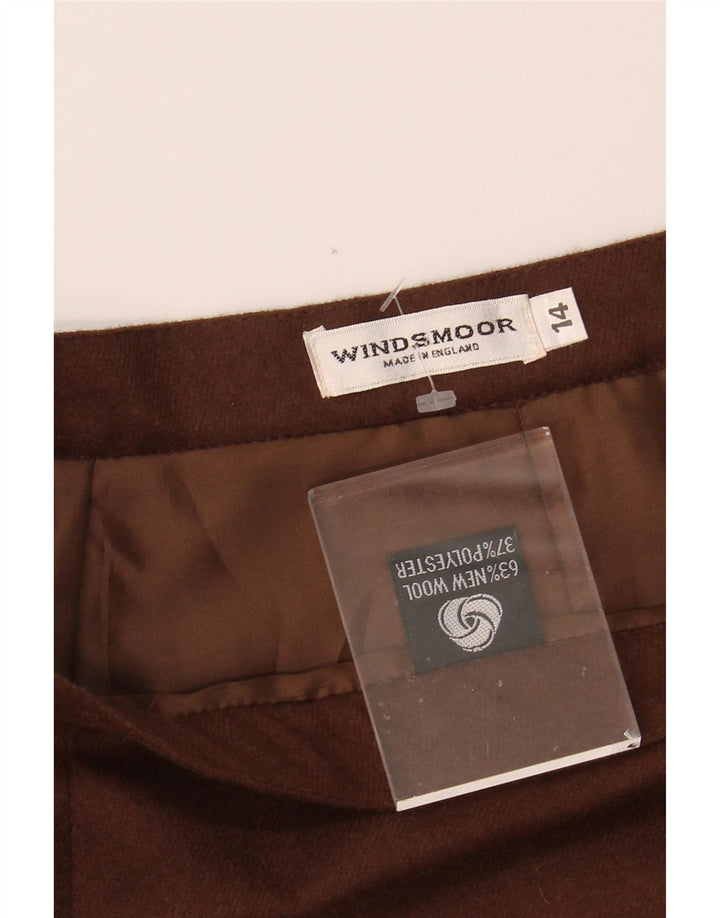 WINDSMOOR Womens Pencil Skirt UK 14 Medium W28  Brown Wool