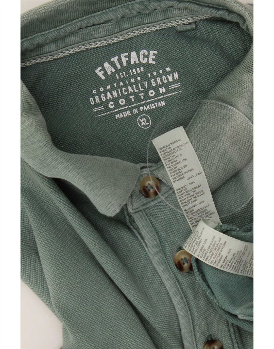 Tricou polo pentru bărbați Fat Face XL, bumbac verde