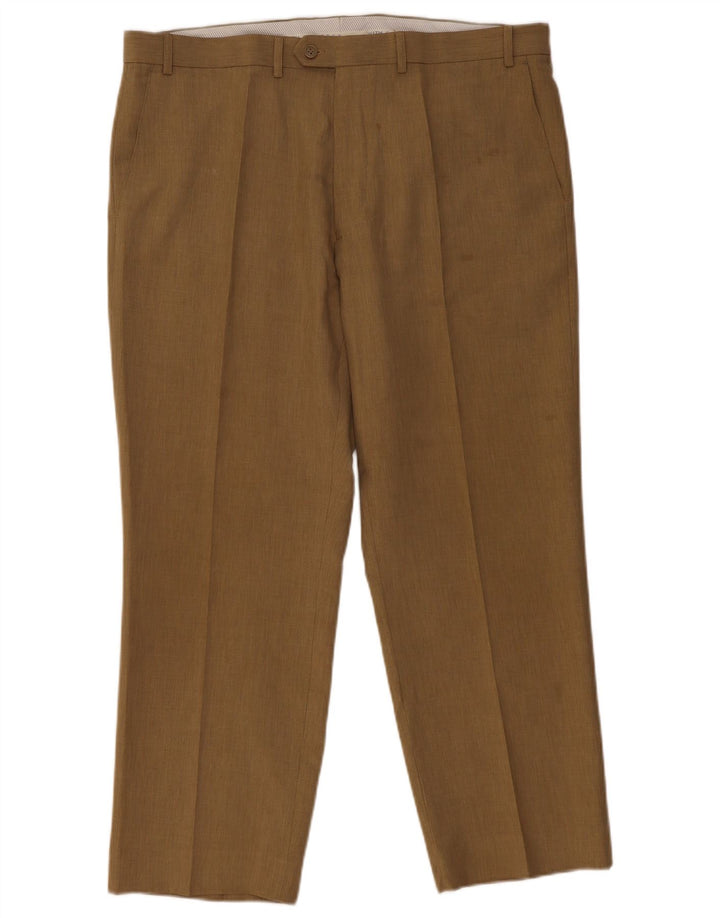 Pantaloni de costum pentru bărbați Marks & Spencer L40 L29 poliester bej