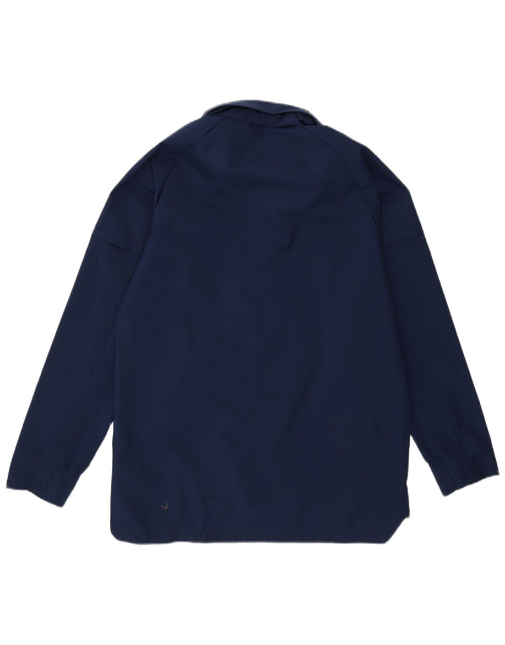 Jachetă de vânt cu glugă Adidas pentru băieți 11-12 ani poliester bleumarin