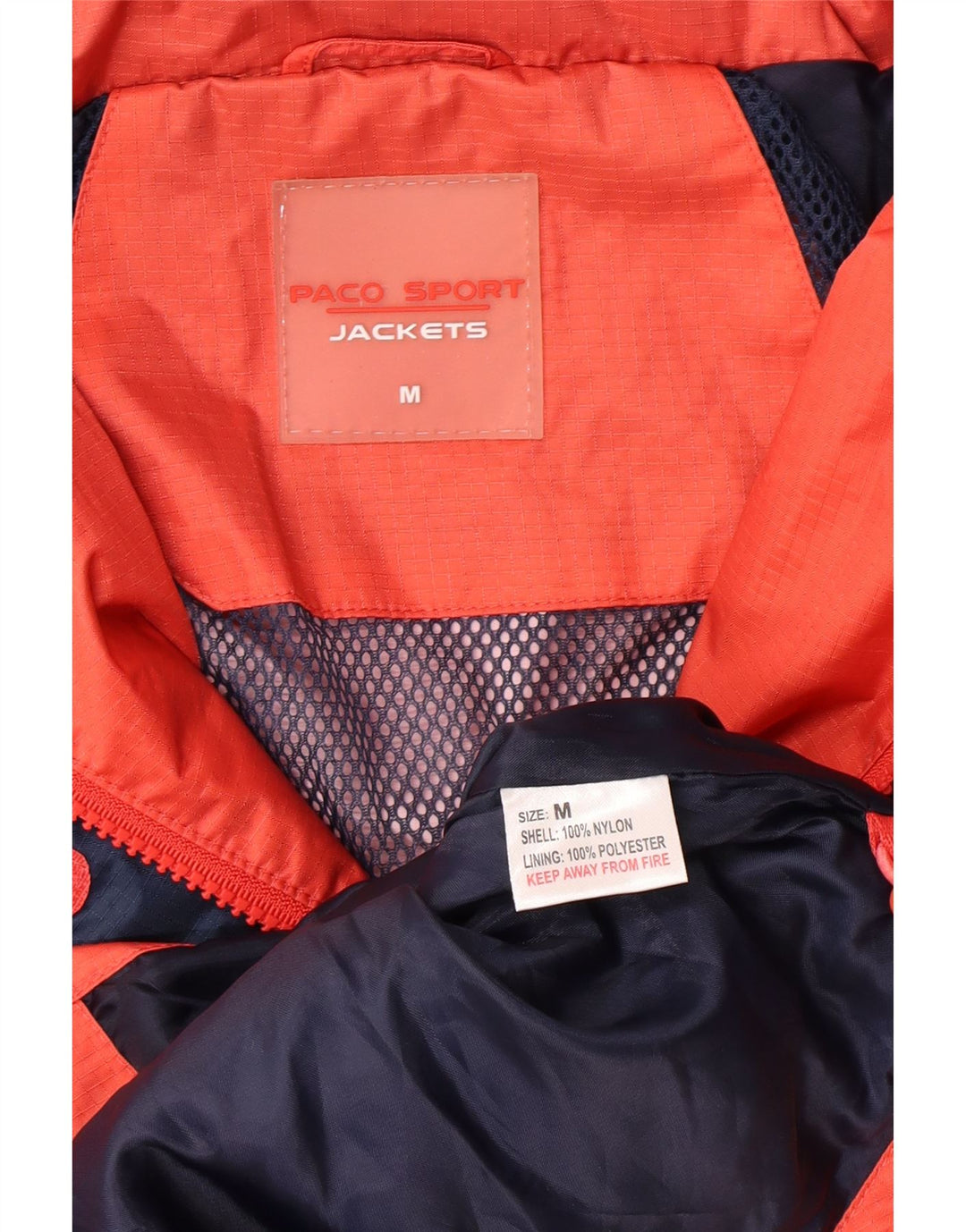 PACO Womens Hooded Rain Jacket UK 14 Medium Orange Nylon