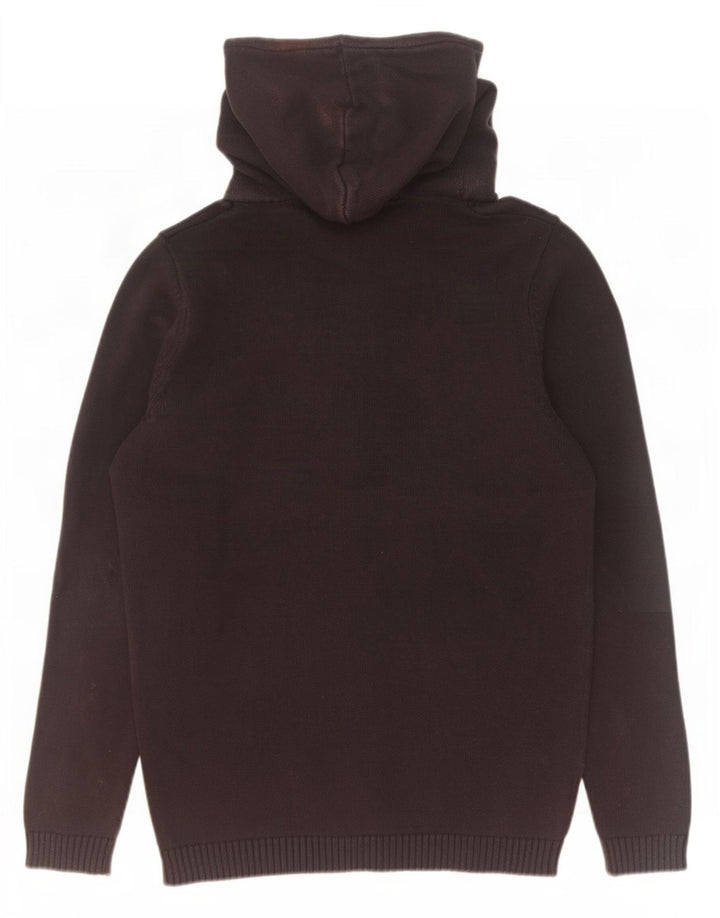 Jack & Jones Pulover cu glugă pentru bărbați, bumbac mare, negru