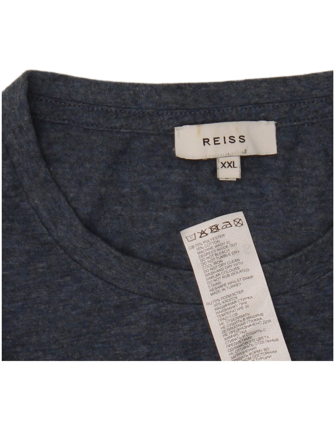 Tricou pentru bărbați Reiss Top 2XL bleumarin poliester cu pături