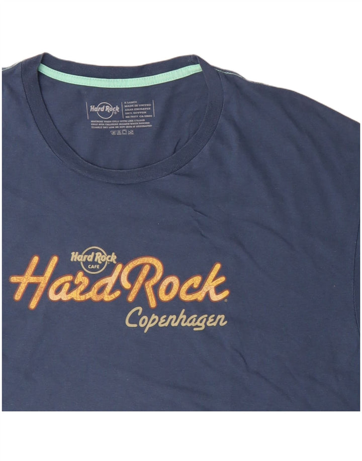 HARD ROCK CAFE Tricou grafic Copenhaga pentru bărbați Top XL Bumbac albastru