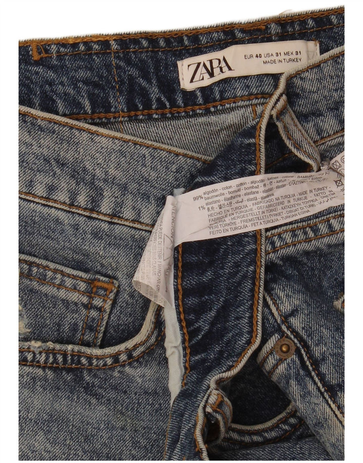 Pantaloni scurți din denim învechit pentru bărbați Zara EU 40 Medium W31 Bumbac albastru