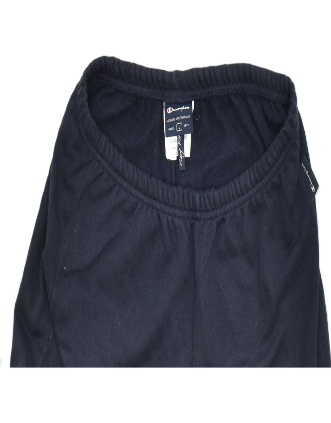 CHAMPION Womens Tracksuit Trousers Large Navy Blue Cotton | Vintage | Thrift | Second-Hand | Used Clothing | Messina Hembry 