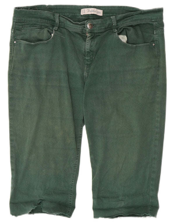 Pantaloni scurți din blugi Trafaluc pentru femei Zara EU 42 Large W32 Green