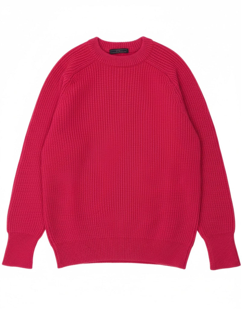 HENRI LLOYD Womens Crew Neck Jumper Sweater UK 16 Large Pink Wool Vintage Henri Lloyd and Second-Hand Henri Lloyd from Messina Hembry 