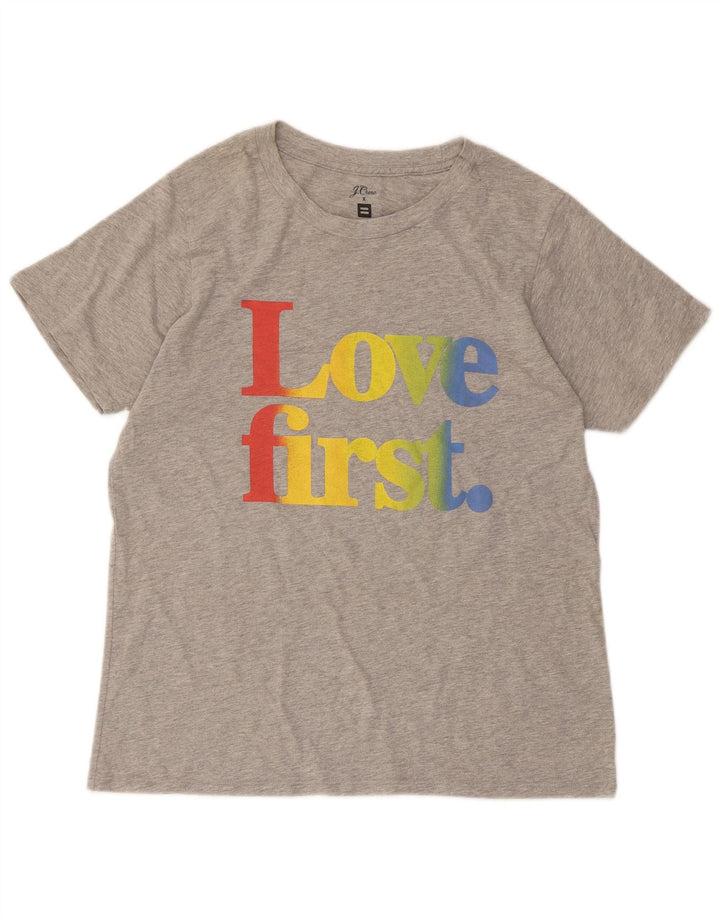 Tricou grafic pentru femei J. CREW Top UK 14 Large Gri