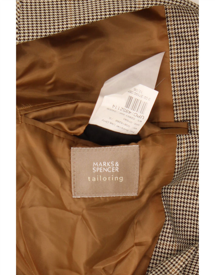 Jachetă pentru bărbați Marks & Spencer, cu 2 nasturi, UK 40, maro mediu, picioare de gală
