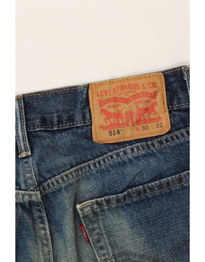 LEVI'S Mens 514 Straight Jeans W30 L32 Blue Cotton Vintage Levi's and Second-Hand Levi's from Messina Hembry 