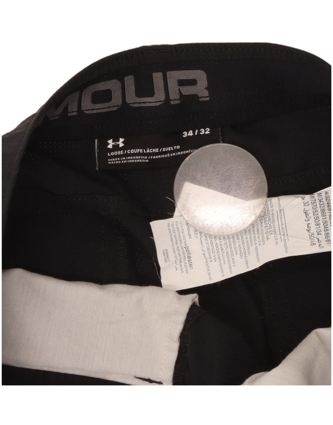 Pantaloni largi pentru bărbați Under Armour W34 L32 poliester negru