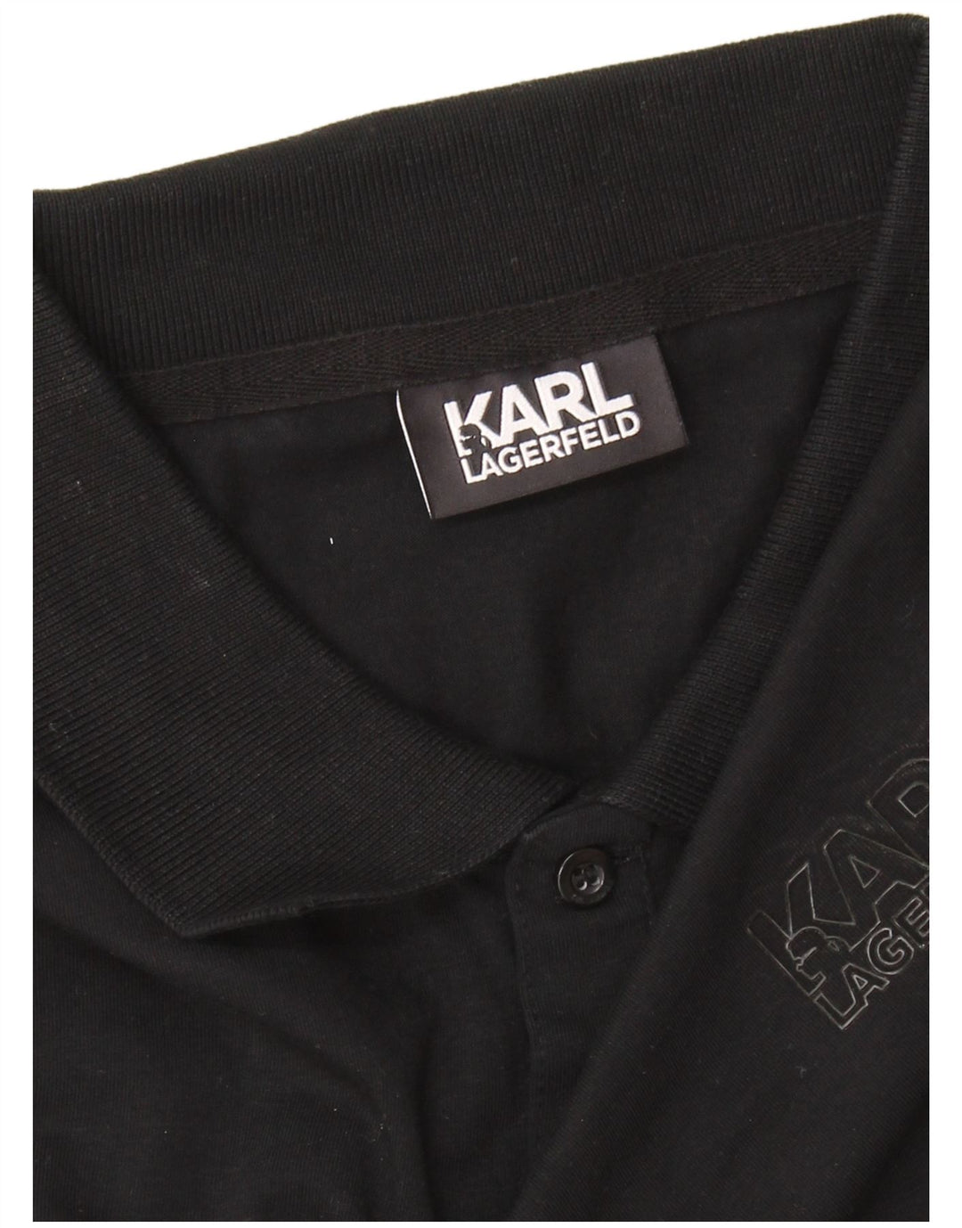 Tricou polo bărbați Karl Lagerfeld mare negru