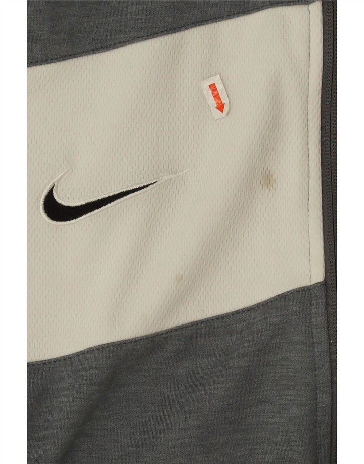 Jachetă de top pentru trening Nike Dri Fit pentru bărbați, mare, gri, poliester color bloc