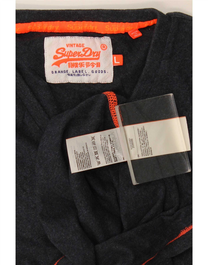 Tricou Superdry pentru bărbați Top mare din bumbac bleumarin