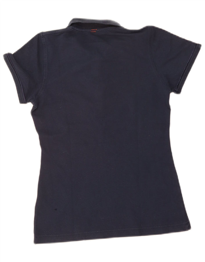 Sun68 Tricou Polo pentru Femei UK 12 Medium Bleumarin Bumbac