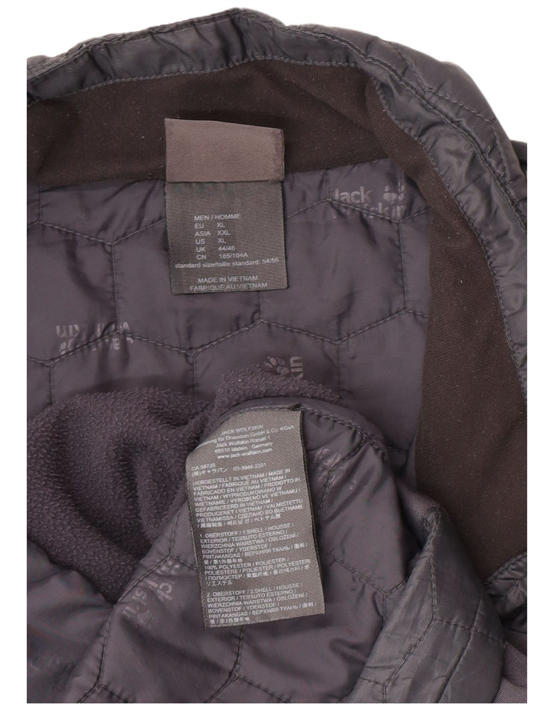 Jack Wolfskin Jachetă matlasată pentru bărbați UK 44/46 XL Gri Colorblock