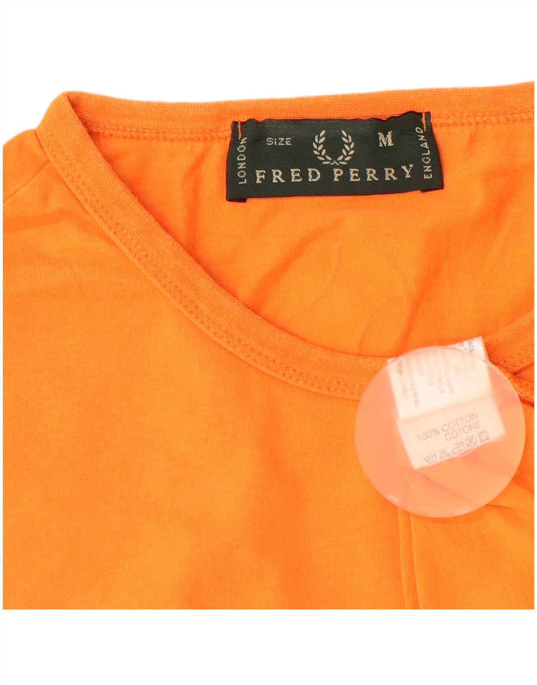 Tricou Fred Perry pentru bărbați Top din bumbac portocaliu mediu