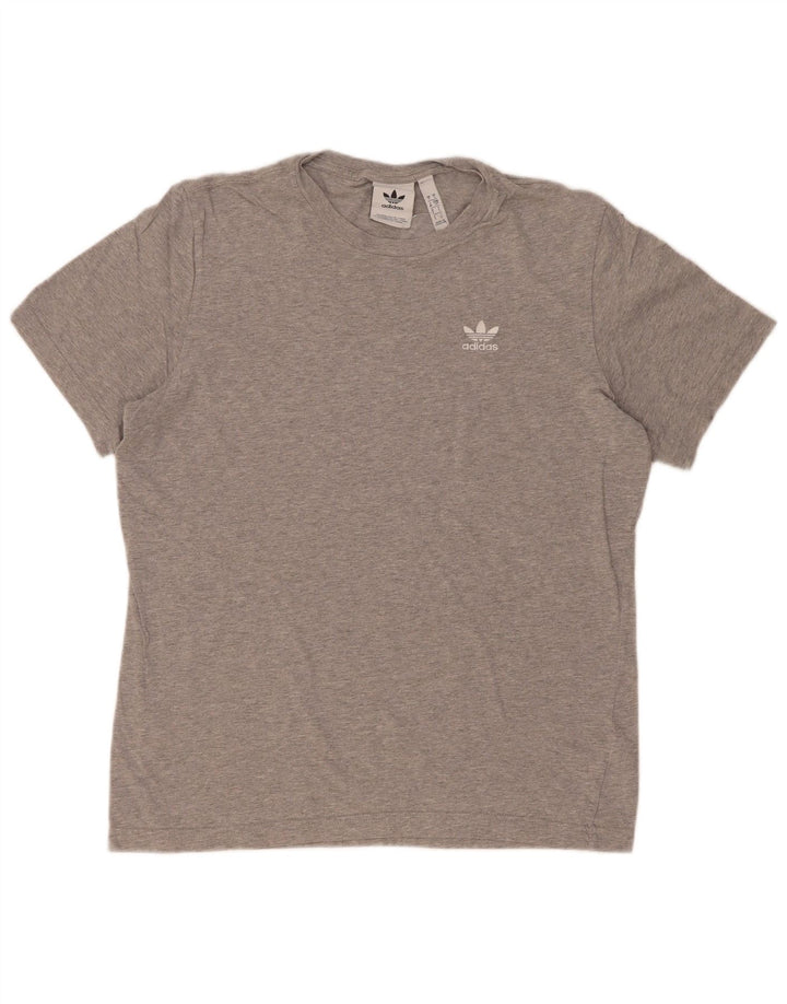Tricou pentru bărbați Adidas Top mic, gri bumbac
