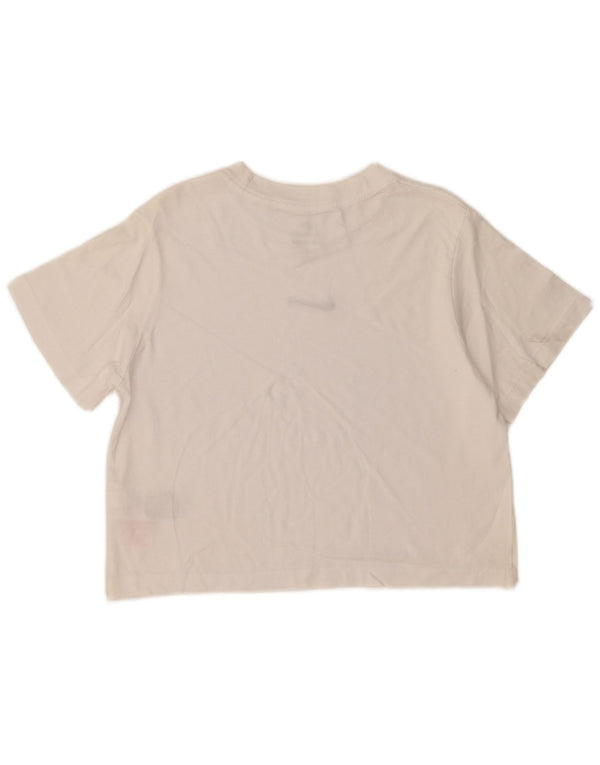 Tricou Nike Fete Loose Fit Top 10-11 Ani Bumbac Alb Mediu