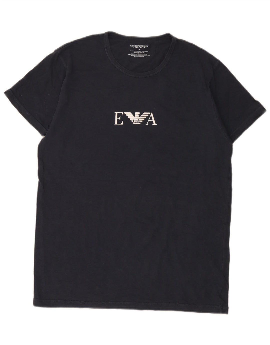 Tricou grafic pentru bărbați Emporio Armani Top Mediu Bleumarin