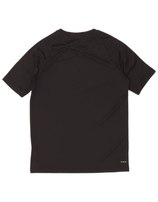 Tricou ADIDAS Climalite pentru baieti Top 13-14 ani poliester negru