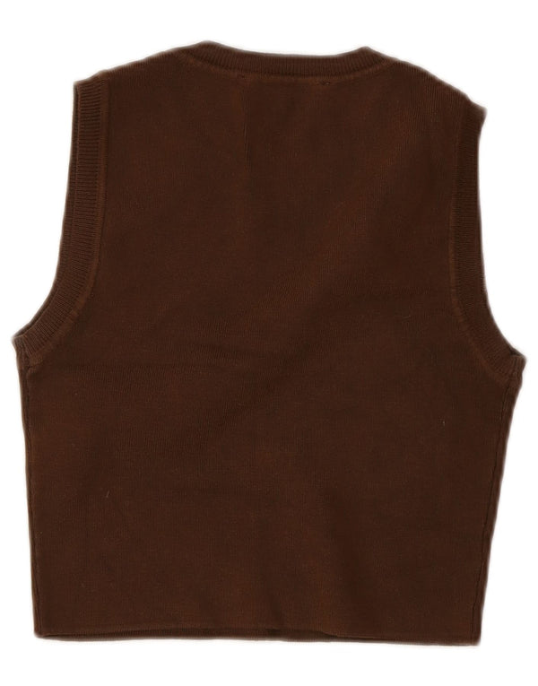 Crop Top fără mâneci pentru femei Zara UK 12 Medium Brown Viscose