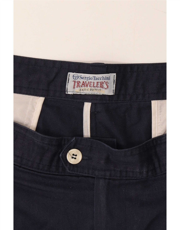 Sergio Tacchini Mens Chino Shorts XL W38 Bleumarin Poliester